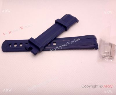 Best Quality Omeaga Seamaster 300m Blue Rubber Strap 20mm lug